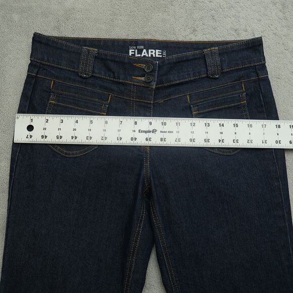 New York & Company Jeans Women's Size 8 Blue Low-Rise Flare Denim 31.5" Inseam - Picture 7 of 15